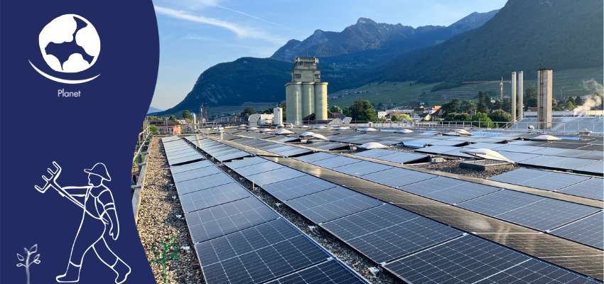 installation photovoltaïque sur les toits d'Aigle